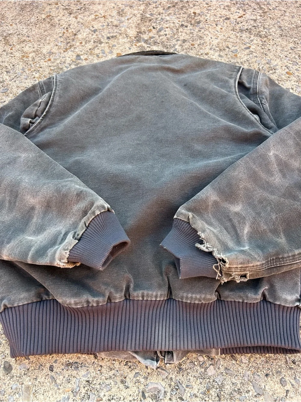VTG Rare Faded Distressed Carhartt Jacket J165 PTL Duck Bomber Size M